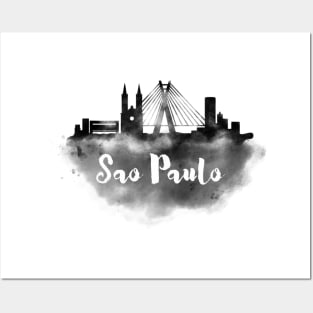 Sao Paulo watercolor Posters and Art